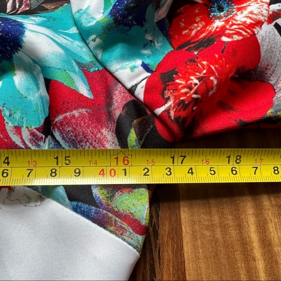 Melrose floral pencil dress sz 6 - stretchy wedding baby shower scuba DONATED - Picture 7 of 8